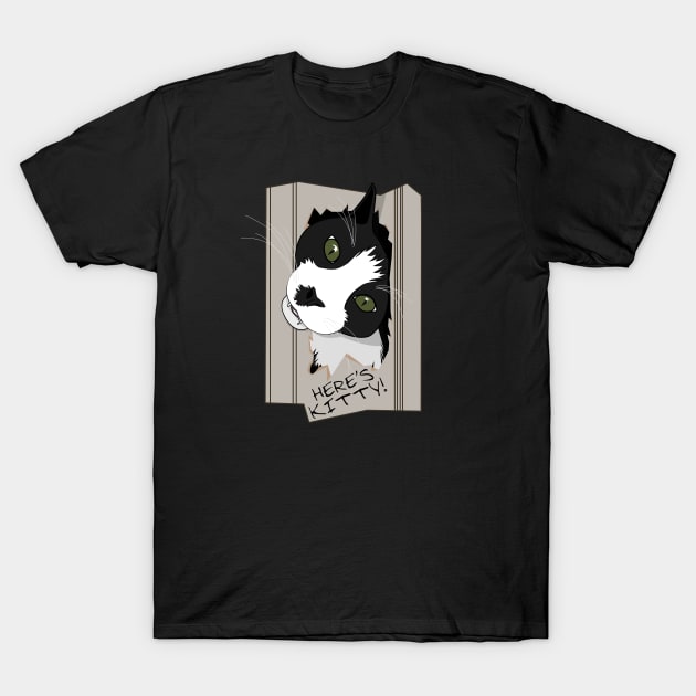 HERES KITTY breaks down door T-Shirt by TooCoolUnicorn